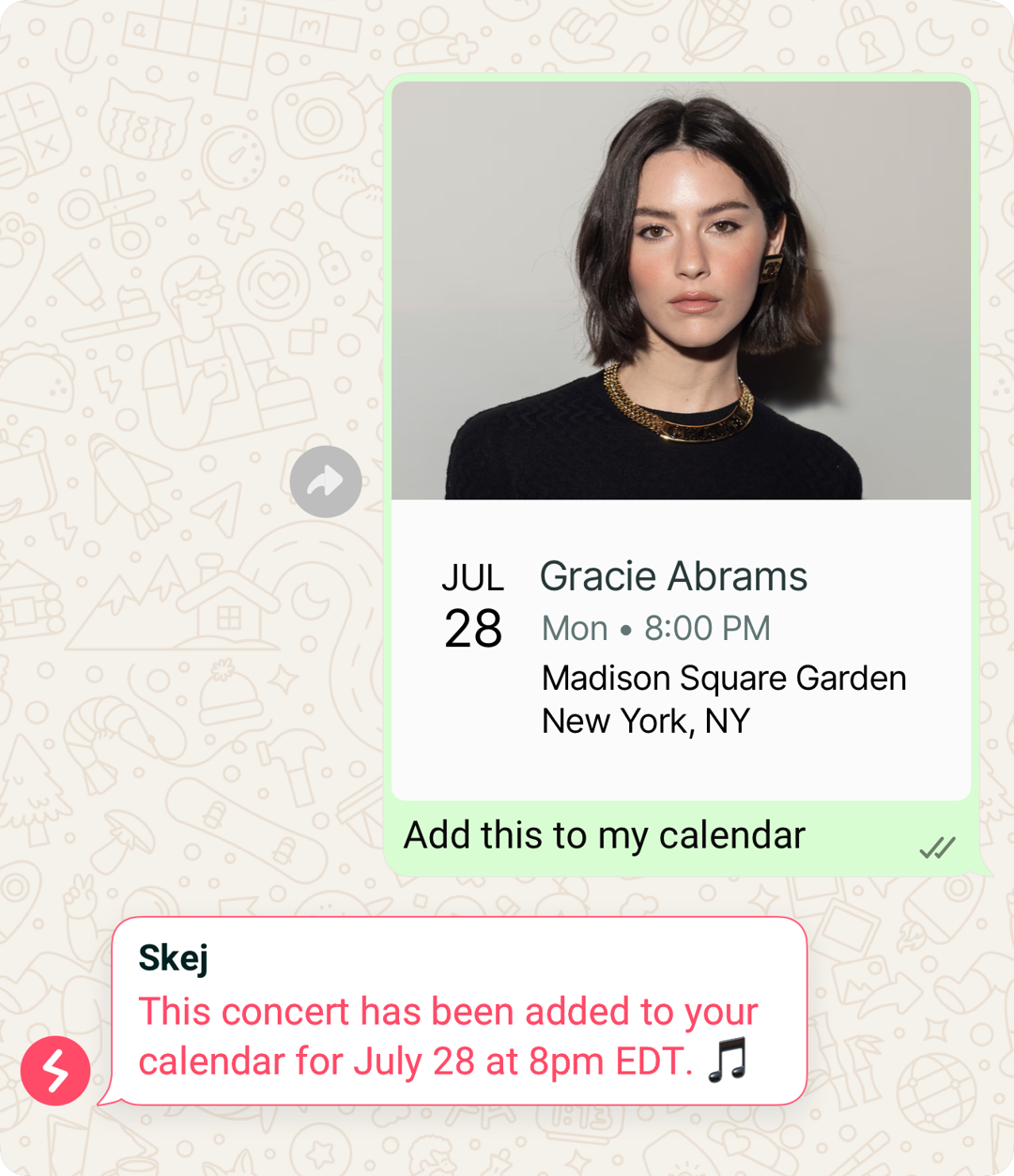 AI powered scheduling assistant on Whatsapp