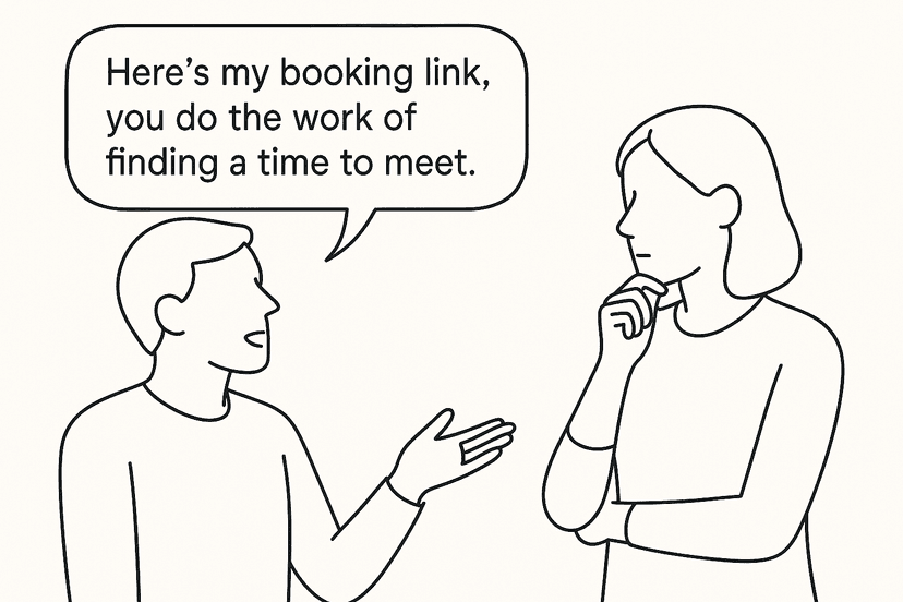 The Hidden Signal Your Booking Link Sends to Executives